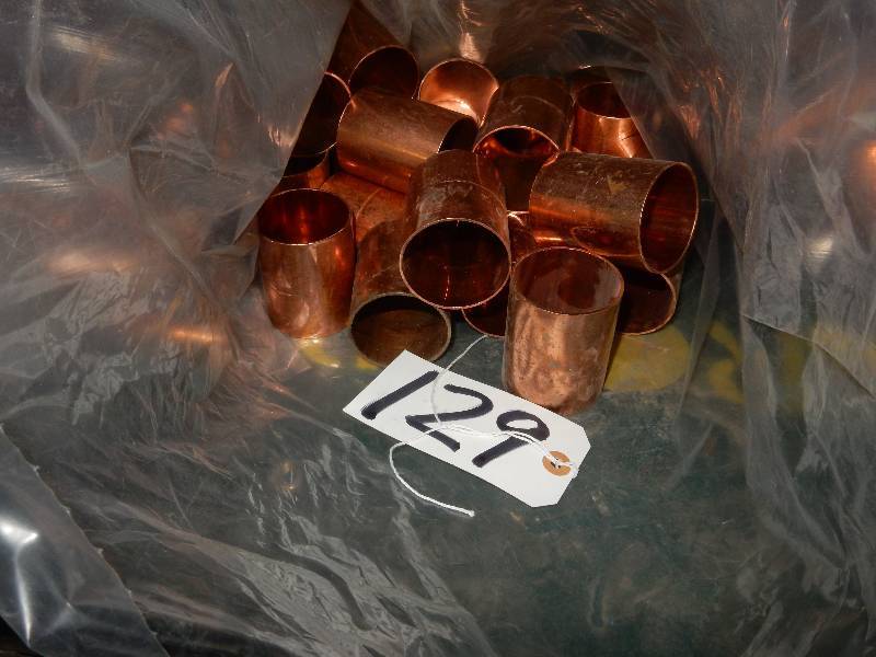 lot 129 image: Copper Fittings 2 in Couplings