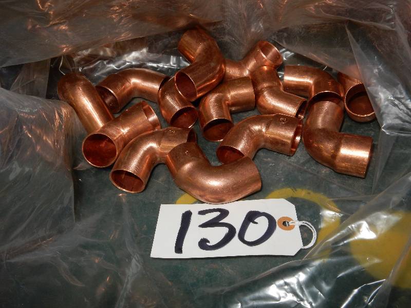 lot 130 image: Copper Fittings 1 14 in Elbows