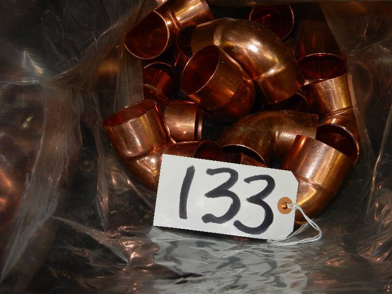 lot 133 image: Copper Fittings, 2in Elbows