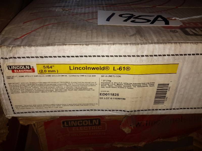 lot 195A image: 5 Boxes, Lincolnweld, LA-61