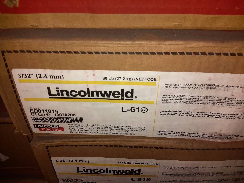 lot 195B image: 5 Boxes, Lincolnweld, LA-61