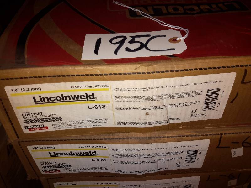 lot 195C image: 5 Boxes, Lincolnweld, LA-61