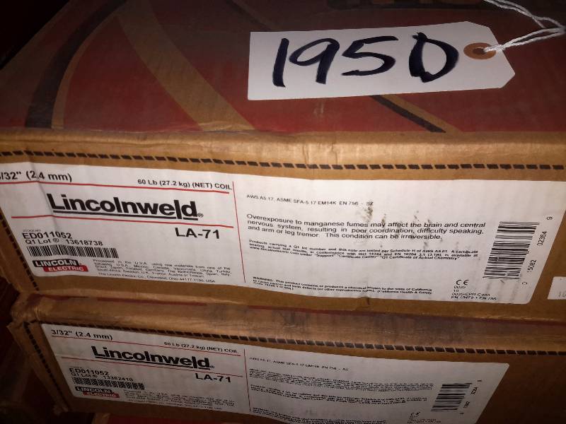 lot 195D image: 5 Boxes, Lincolnweld, LA71