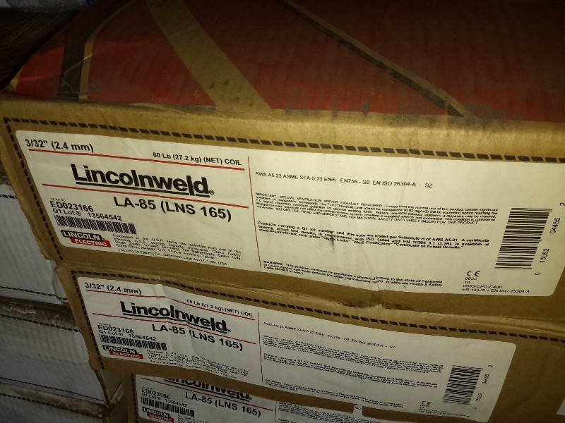 lot 195G image: 5 Boxes, Lincoldnweld, LA-85