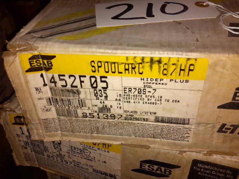 lot 210 image: 4 Boxes,SpoolARC  ER70S-7