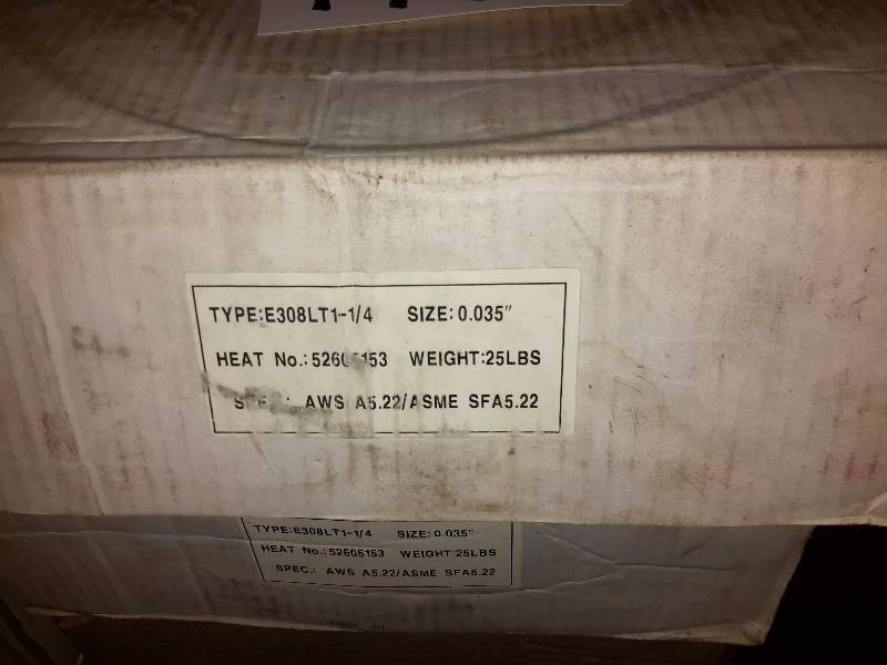 lot 198 image: 7 Boxes, E309LT 1-14 Welding Rods
