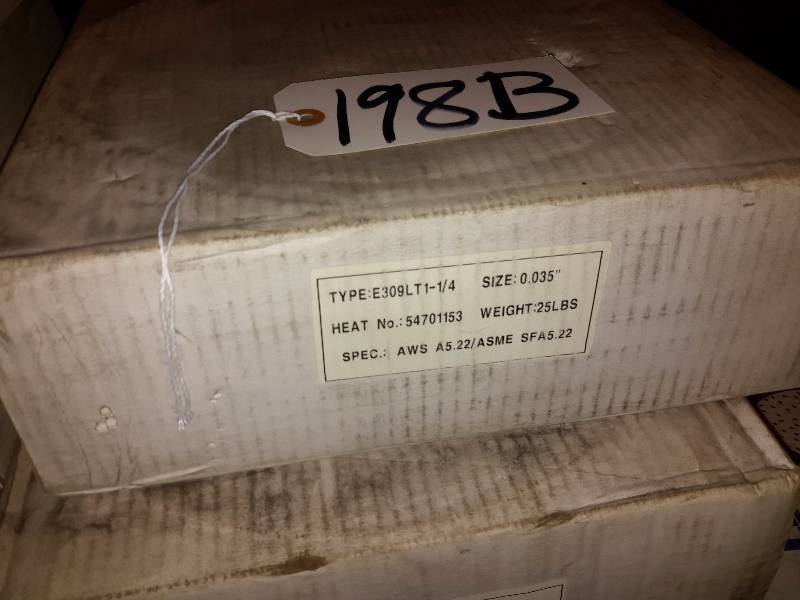 lot 198B image: 7 Boxes, E309LT 1-14 Welding Rods