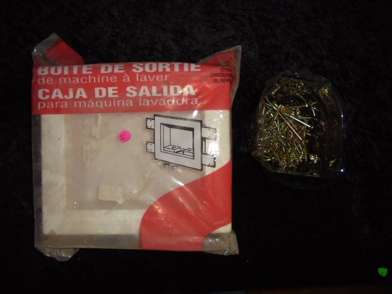 lot 55 image: Oatey Washing Machine Outlet Box & Lot of 2.5 Hex Head Screws