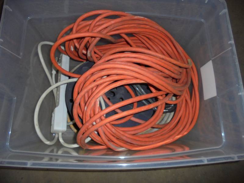 lot 66 image: Lot - Extension Cords (25&50ft), Heavy Duty, Multi Plug