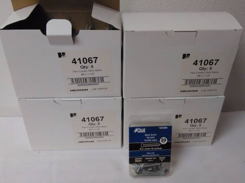 lot 20 image: BlueHawk Blk Screw #8 x 1-14 in. 20 boxes x 20 Pcs (400 pcs total)