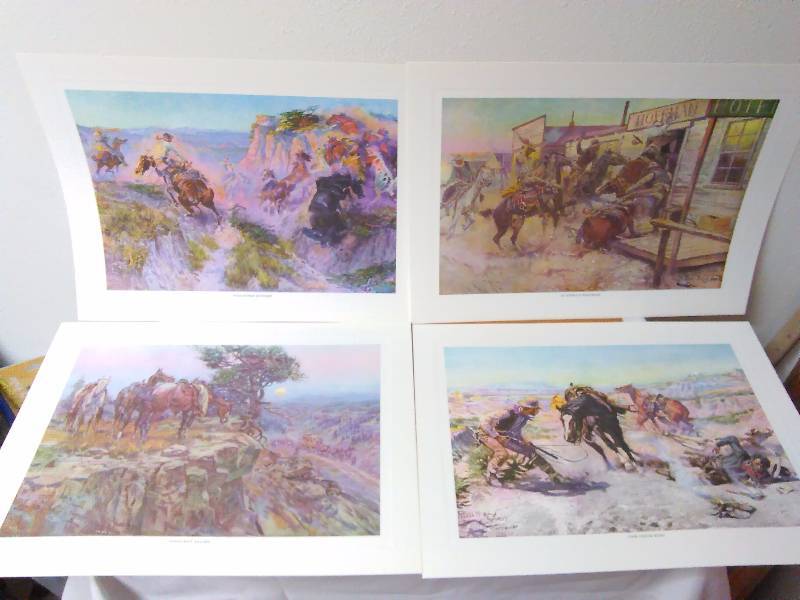 lot 111 image: Charles M. Wilson Prints, The Old West