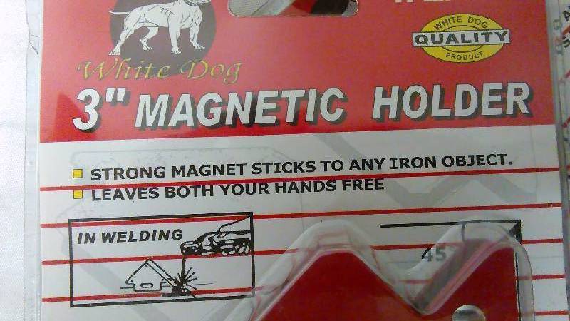 lot 124 image: 3 in. Magnetic Holders  White Dog (2)