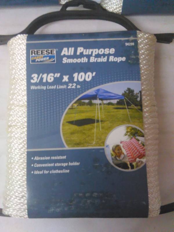 lot 156 image: Nylon Smooth Braid Rope 316th x 100 ft. (3)