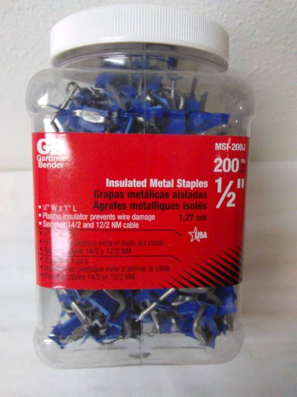 lot 186 image:  in. Insulated Metal Staples Qty. 200