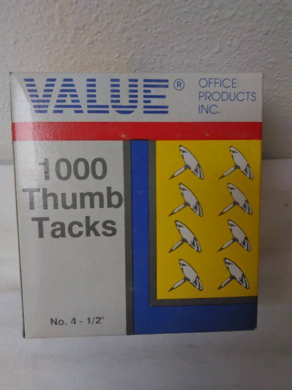 lot 195 image: Thumb Tacks Qty. 1000