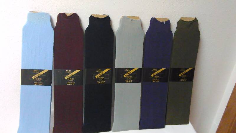 lot 277 image: Men Dress Socks, Color Vary including Viking Purple, Size 10-13 (6 pr.)