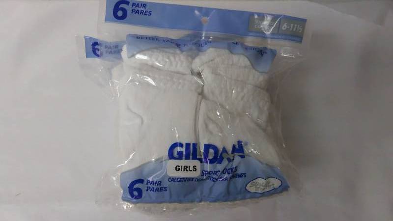 lot 279 image: GirlsBoys Socks (12 pr.) Shoe Size 6-11.5 Girls (6) and Boys (6)