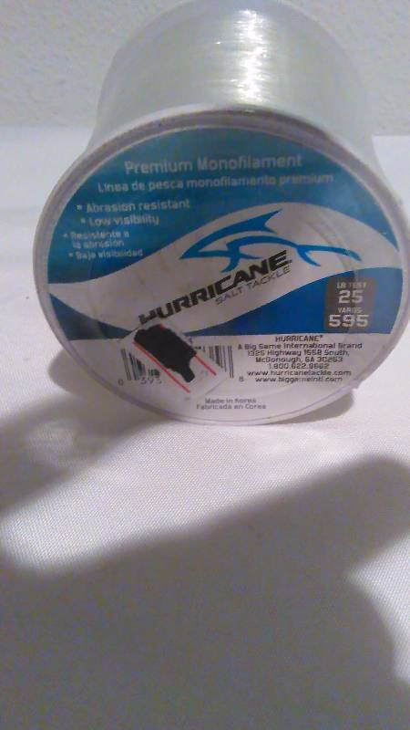 lot 316 image: Hurricane Fishing Line 25 LB Test 595 yds.