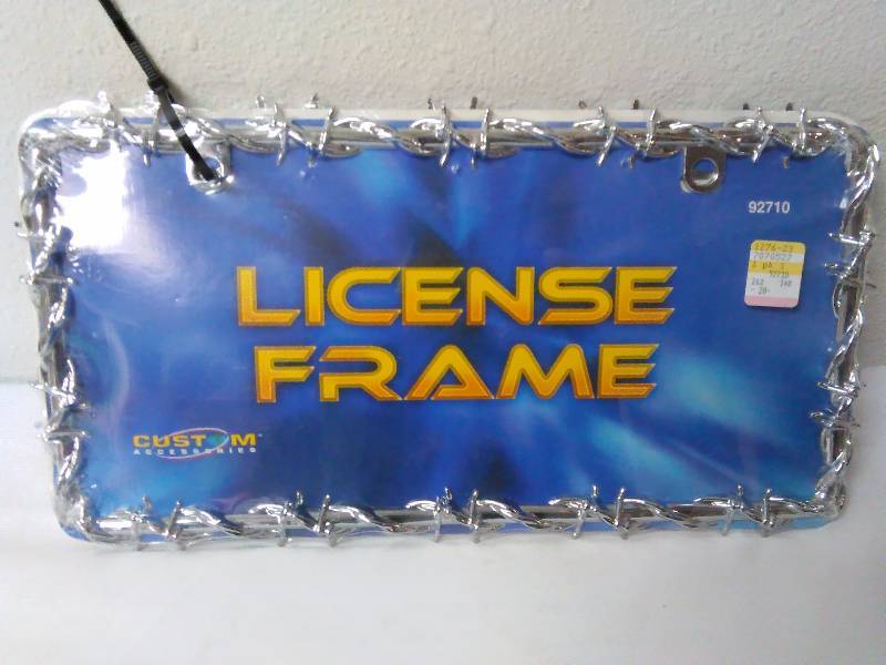 lot 344 image: License Frames, Barbed Wire (2)