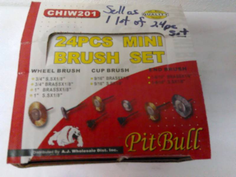 lot 390 image: Mini Brush Set, 24 pc, 8 varieties, by Pitbull