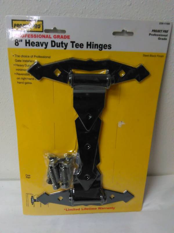 lot 415 image: 8 in. T Hinges, Heavy Duty 2 pc