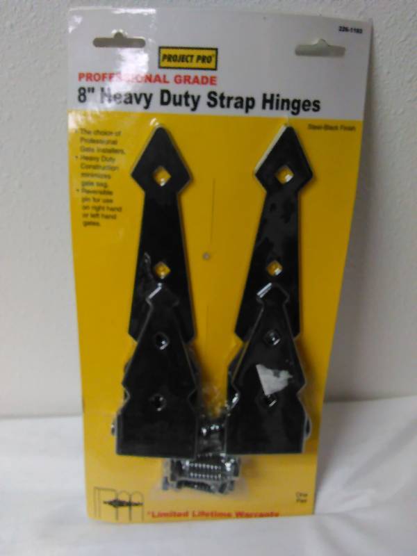 lot 416 image: 8 in. Strap Hinges (2)