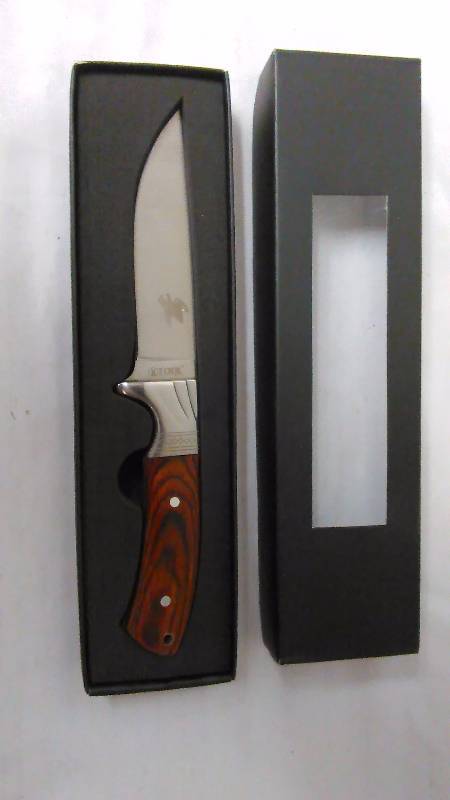 lot 437 image: Tool Solutions Buck Knife with Etched Eagle