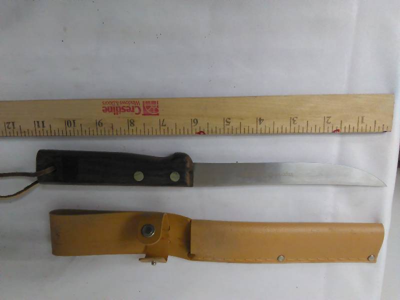 lot 442 image: Fish Filet Knife, Imperial Diamond Edge with Leather Sheath