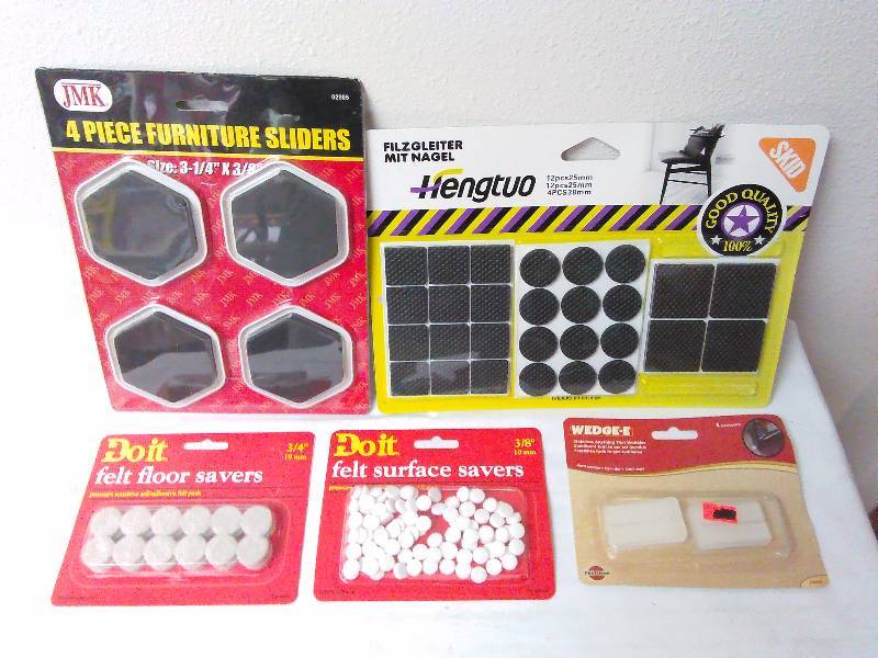 lot 463 image: Furniture pads, skids and sliders, assorted (5)