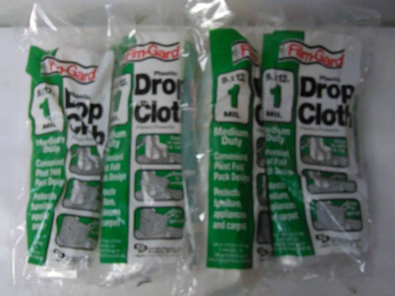 lot 541 image: Drop Cloths, 9 ft. x 12 ft. 1mil (4)