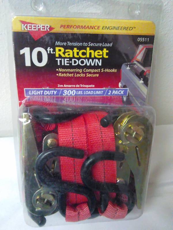 lot 552 image: 2 Pack, 10 ft. Ratchet Tie Down
