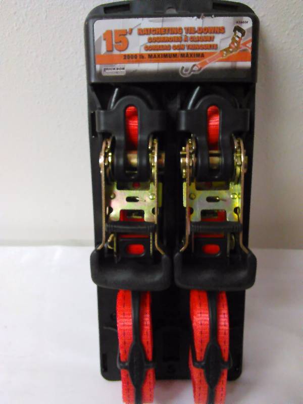 lot 553 image: 15 ft. Ratcheting Tie Downs (2)