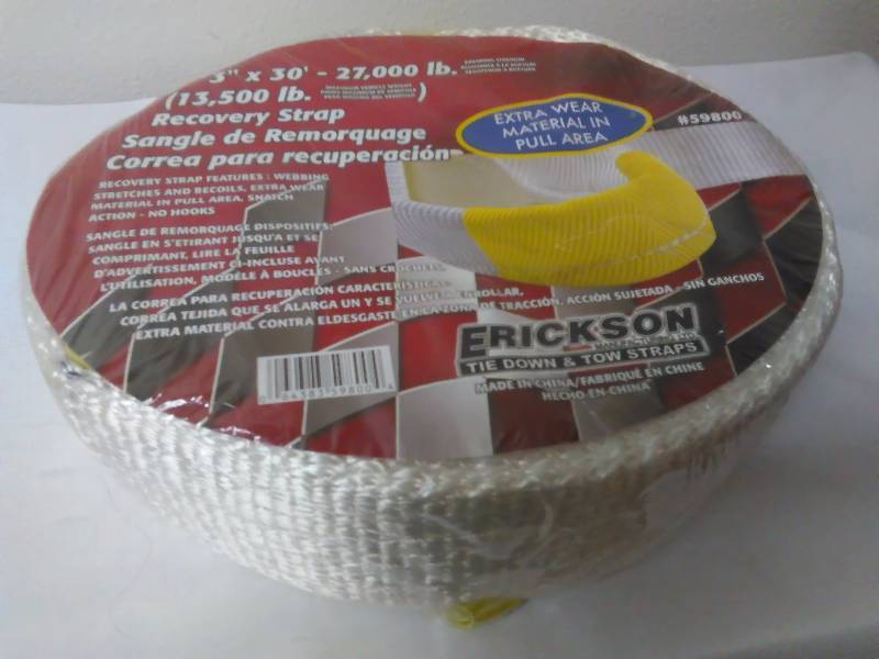 lot 556 image: Recovery Strap, 27,000 lb. 3 in. x 30 ft. by Erickson