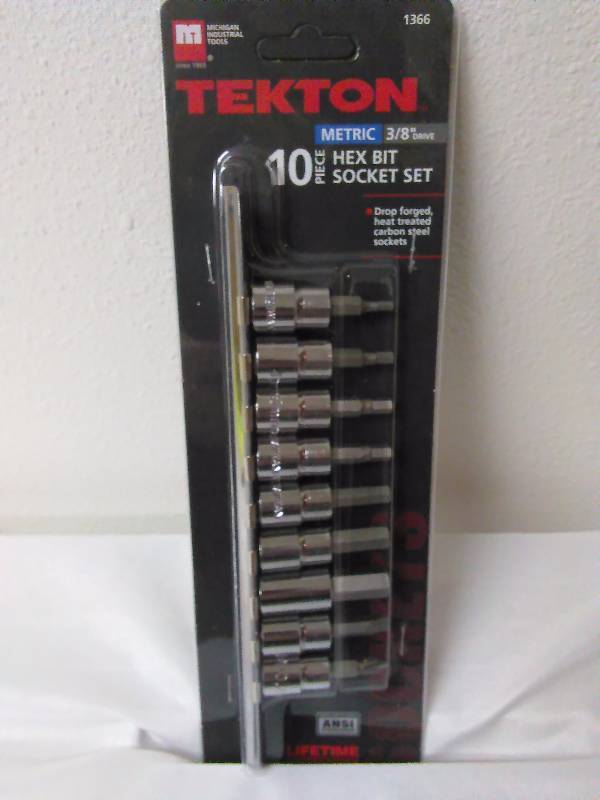 lot 562 image: Metric, Hex Bit, Socket Set 10 pc by Techton