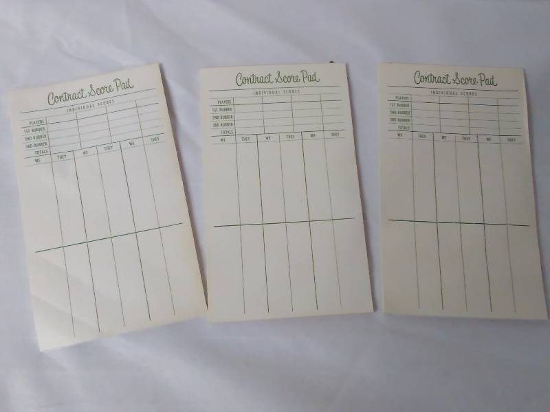 lot 588 image: Contract Bridge Score Pads, (approx. 100 pads)