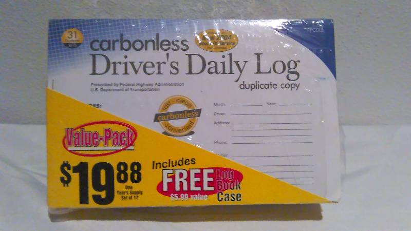 lot 625 image: Driver Daily Log, Carbonless, Set of 12