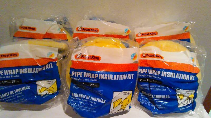 lot 641 image: Pipe Wrap Insulation, Frost King 3 in. x2 in. x 25 ft. (6)