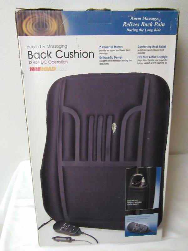 lot 644 image: 12v Heat and Massage Back Cushion
