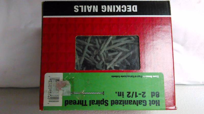 lot 742 image: Ace Brand, 5 Lb. Box Hot Galvanized Spiral Thread 8D 2.5 in. in. Nails