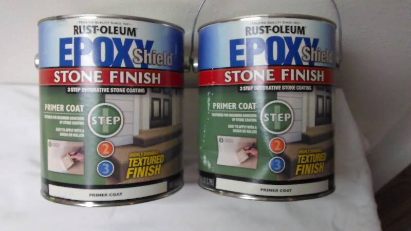 lot 746 image: Rust-oleum Epoxy Paint, Stone Finish, Primer 1 gal. (2)