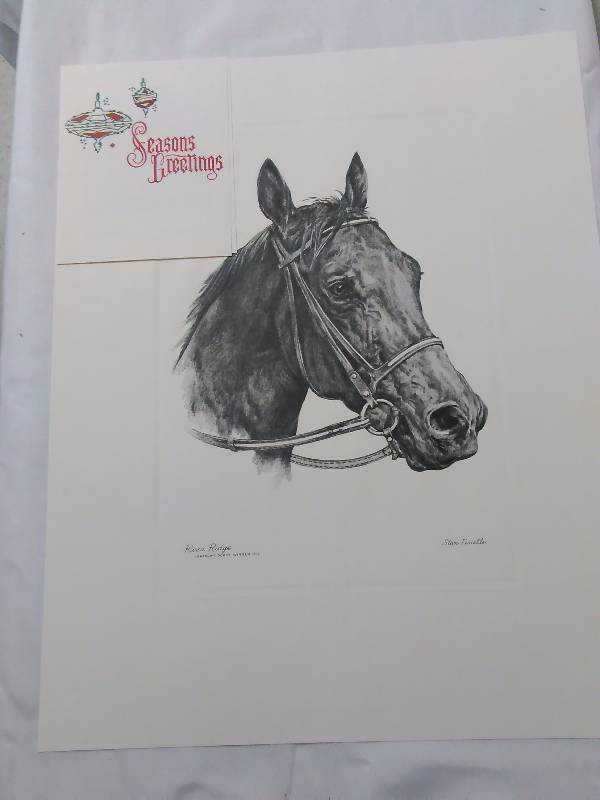 lot 754 image: Kentucky Derby Winner 1972 Riva Ridge 12 in. x 16 in.