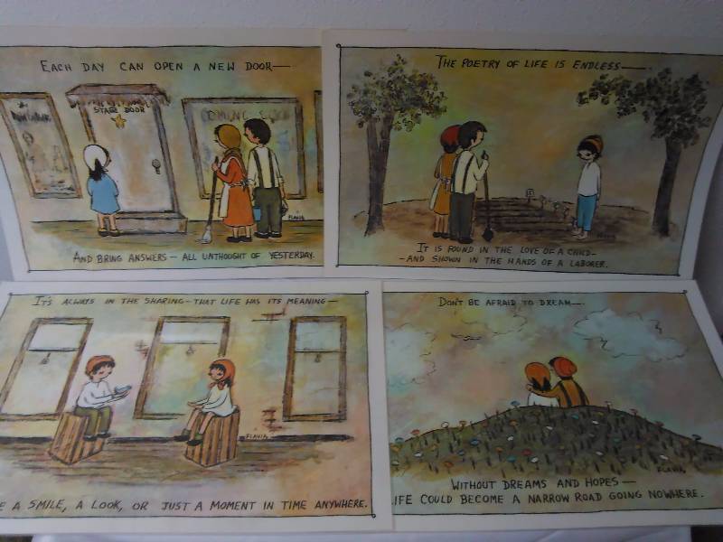 lot 763 image: Flavia Vintage Placemat Prints, 4 designs