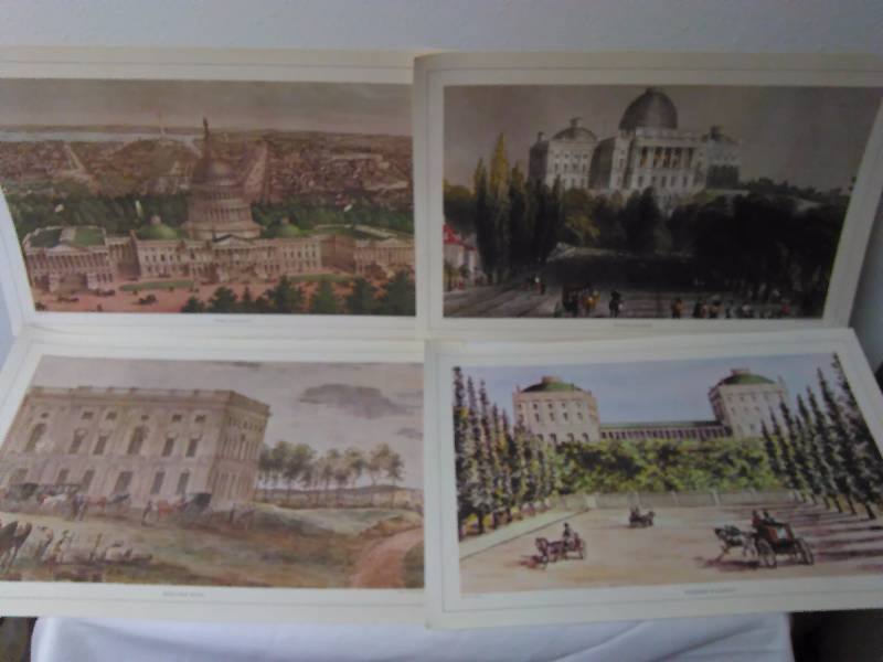 lot 764 image: Historical Places Prints with Famous Recipes of Famous Folks, 5 Designs