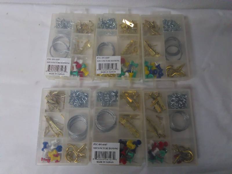 lot 735 image: Picture Hanging Hardware Kits (6)