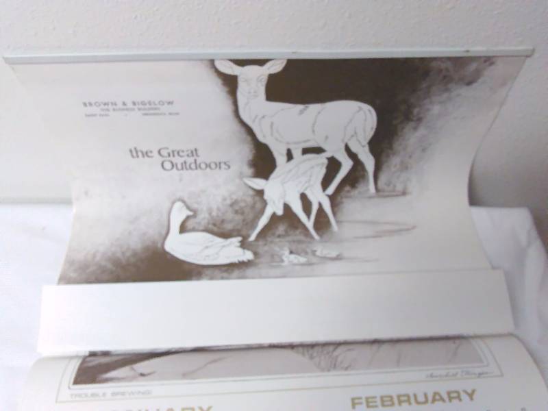 lot 765 image: The Great Outdoors, Vintage Calendar, 1975, Brown and Bigelow
