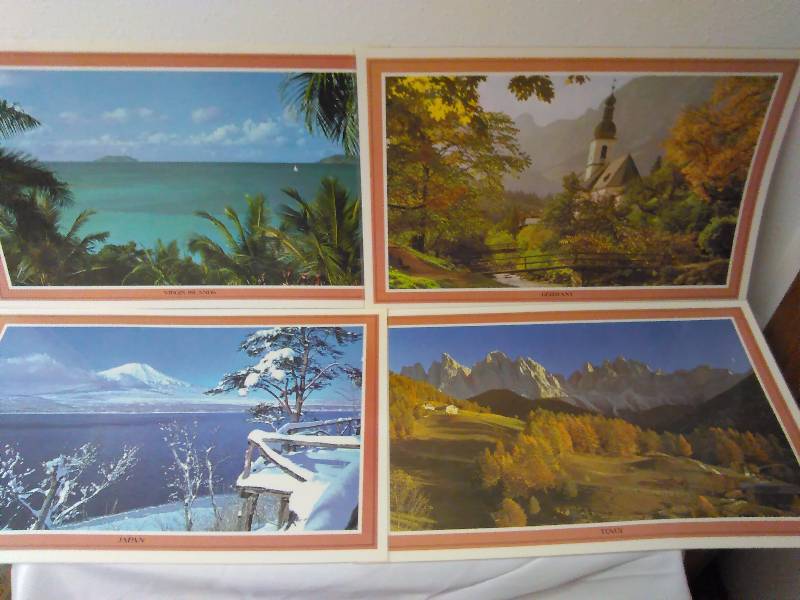 lot 771 image: Vintage Destination Placemats, Virgin Islands, Germany, Italy and Japan
