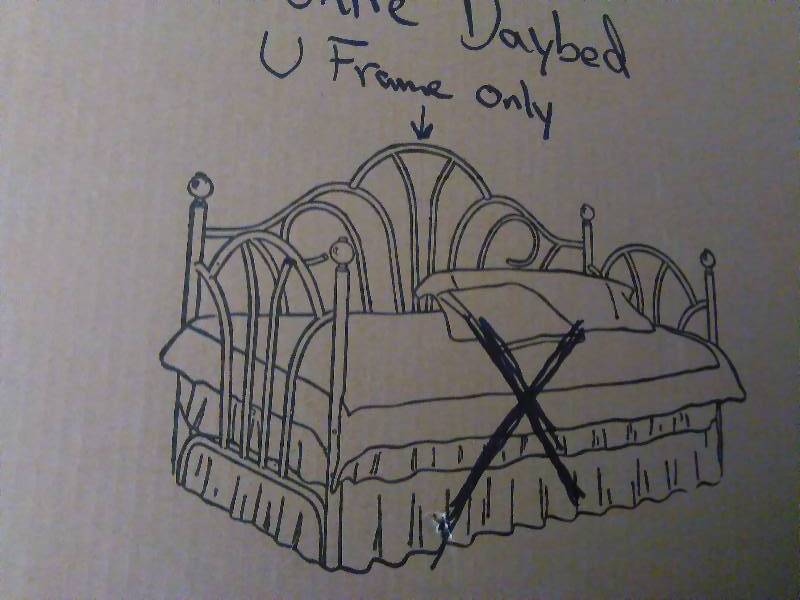 lot 786 image: Daybed Frame, White, Frame Only, Coaster Fine Furniture