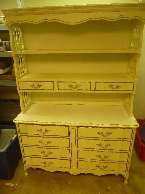 Vintage Lighted Hutch