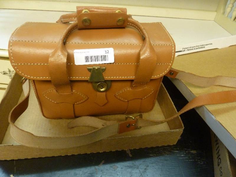 Leather Camera Case and CD Lot