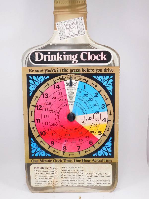 lot 38 image: Vintage Drinking Clock